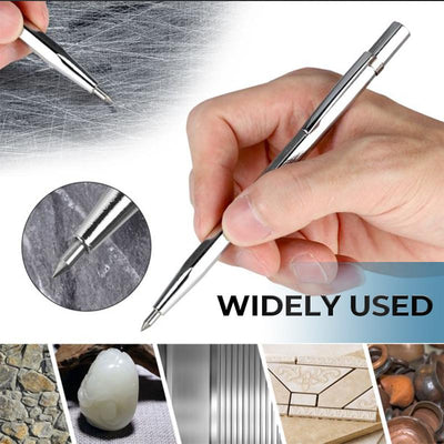 Tile Scribing Pen Glass Metal Plate Tin Lettering Tungsten Steel Scribing Needle Engraving Diamond Pen - Korvel