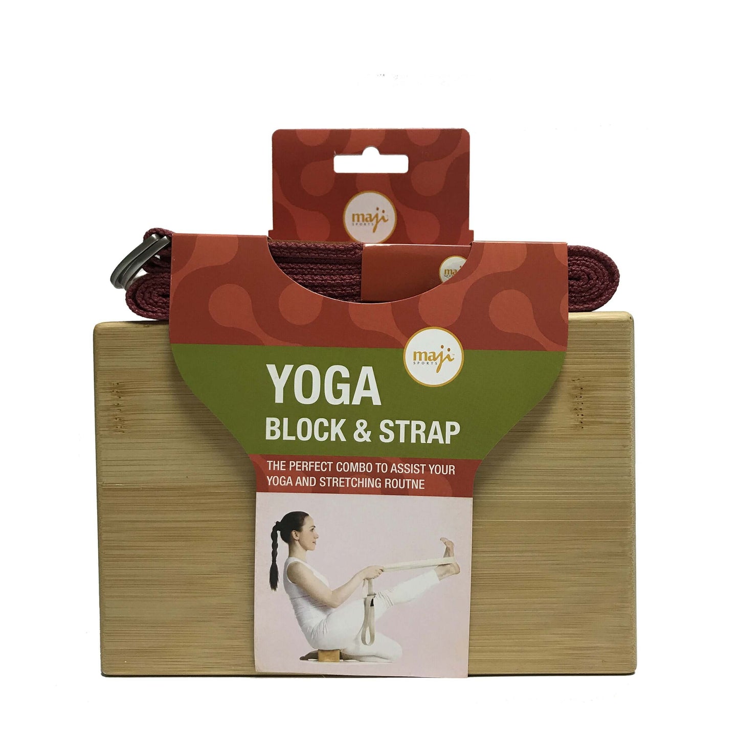 Bamboo Yoga Block & Strap Set for Enhanced Practice