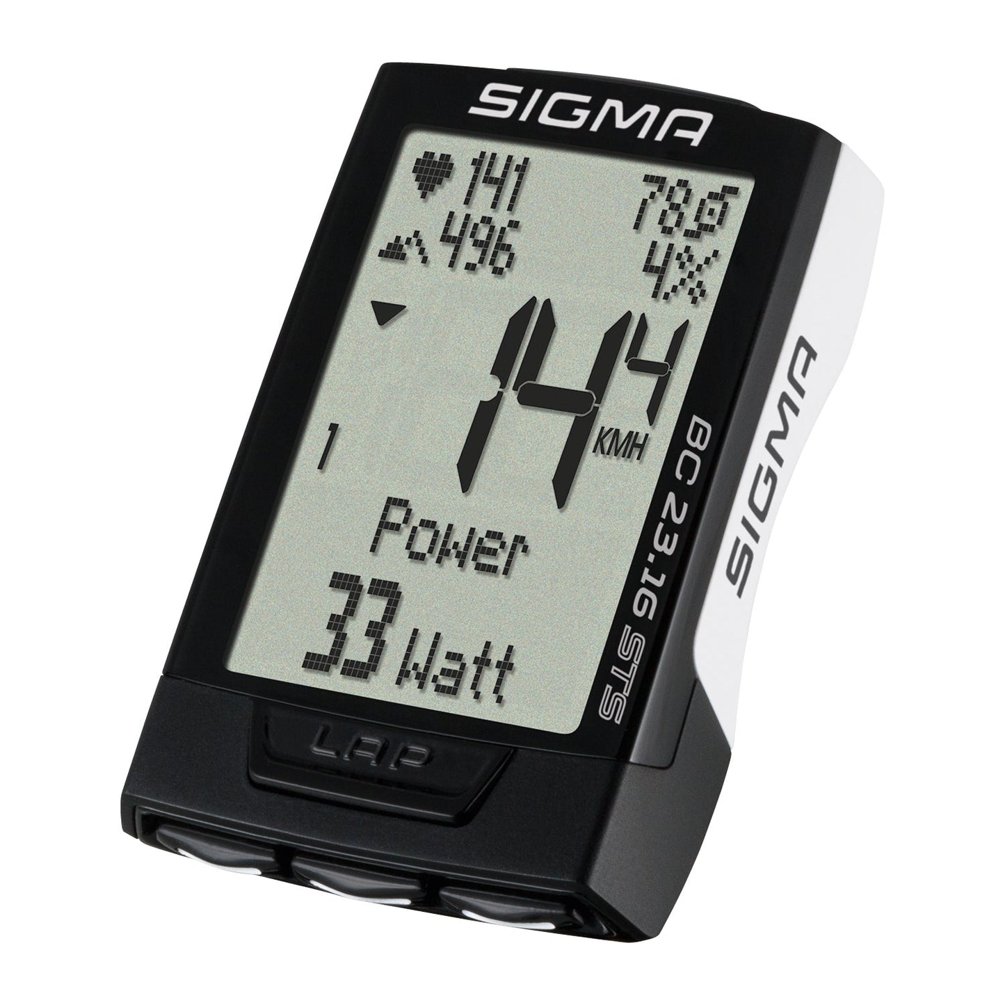 SIGMA BC 23.16 STS Digital Wireless Bicycle Computer - White