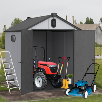 XWT012 6x8ft Plastic Storage Shed for Outdoor Use
