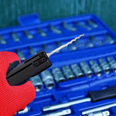 Essential stainless - steel multi - tool: quick - flip grav pick, door keys, lock rake. Durable. - Korvel