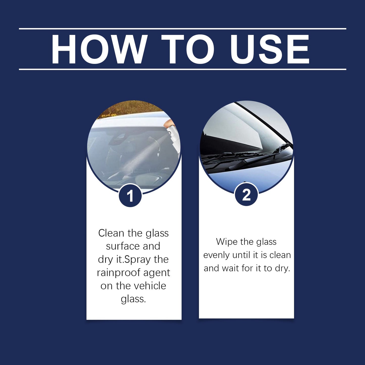 Spray de revêtement imperméable pour verre automobile