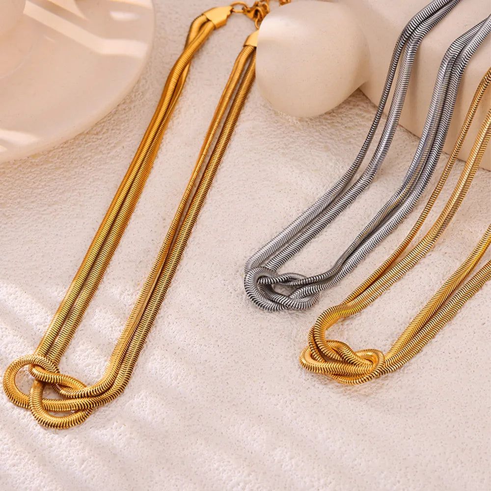 Titanium Steel Knot Necklace - Korvel