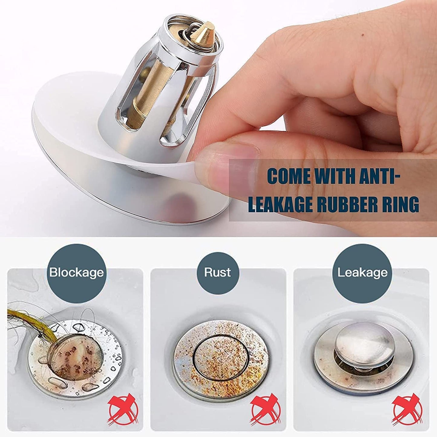 Premium Brass Bathtub Sink Plug and Drain Strainer