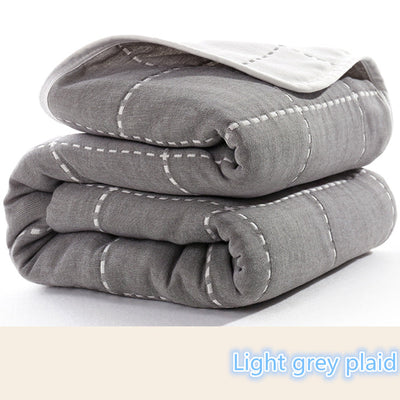 Premium Muslin Cotton Baby Receiving Blanket - 6 Layers Thick