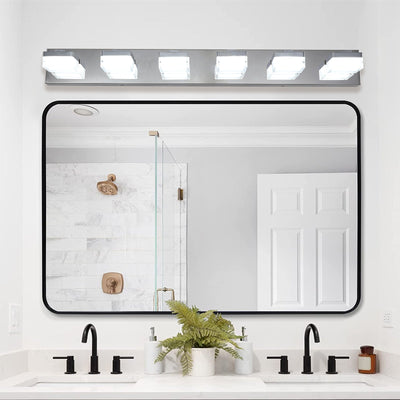 Modern 6-Light Chrome LED Vanity Mirror Light Fixture