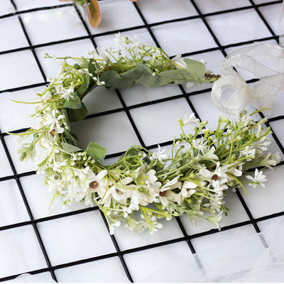Forest women's floral wreath fresh little daisy princess sweet headband spring photo headband - Korvel
