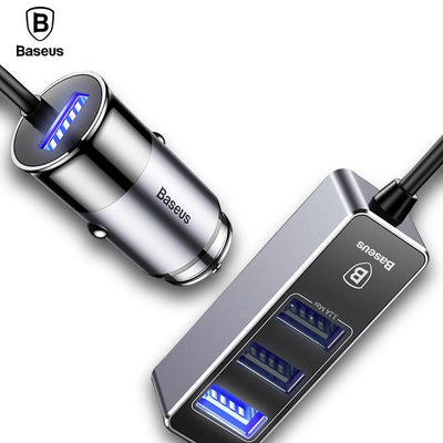 Chargeur de voiture rapide Baseus 4 ports - Adaptateur USB multi 5,5 A