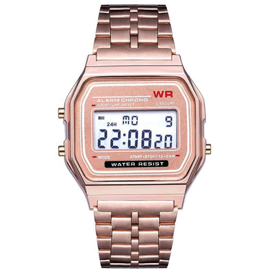 Multi-Color Electronic Steel Strip Watch for Kids