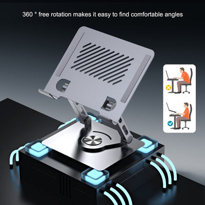 Dual arm support tablet stand with infinite adjustment, rotation, folding, heat dissipation, gaming phone stand - Korvel