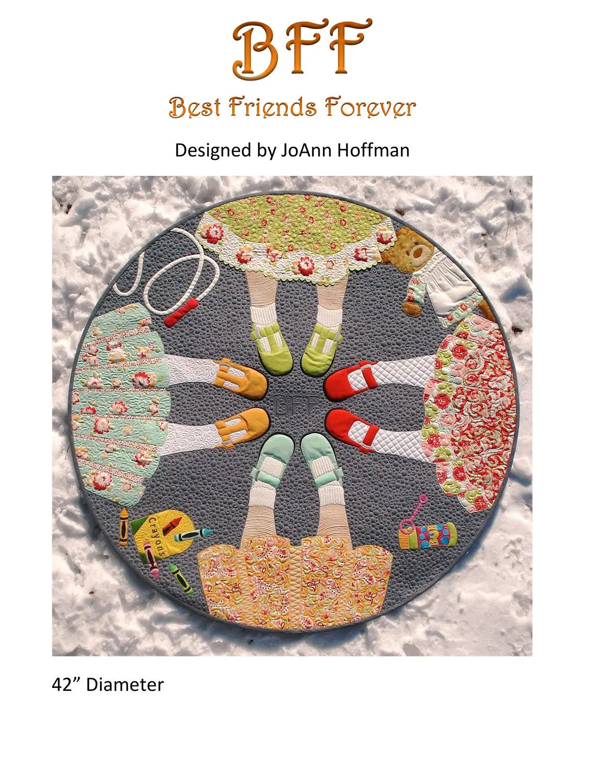 BFF Quilt Pattern - 42 Inch Round Design