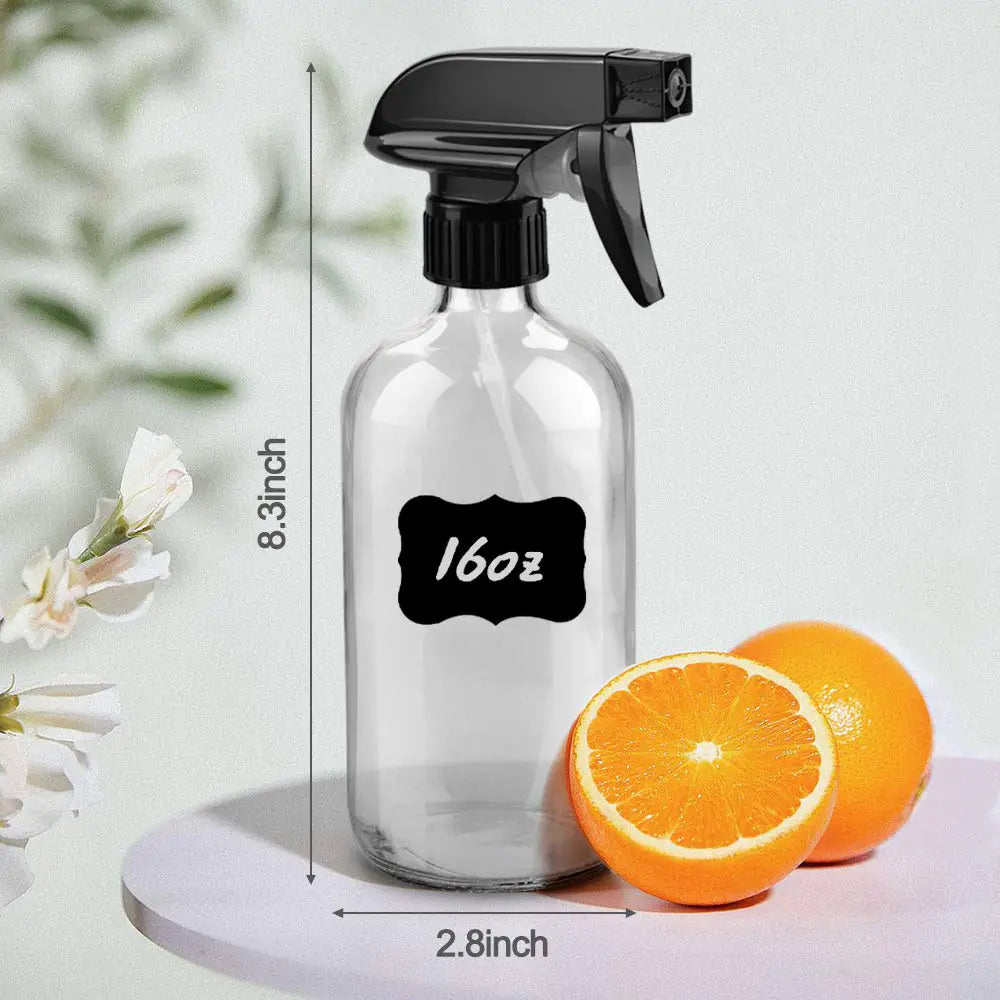 Bouteilles en verre transparent de 16 oz - Pack de 3 avec buse réglable