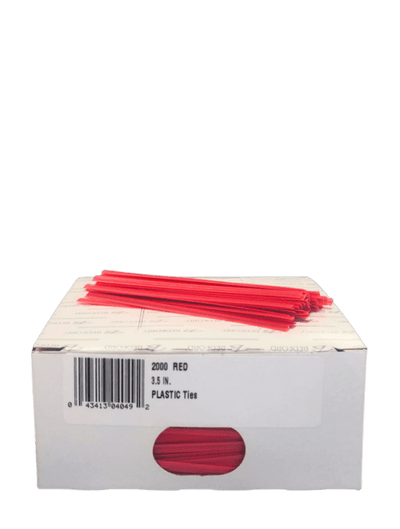 Durable 3.5" Plastic Bag Ties - 2000 Count
