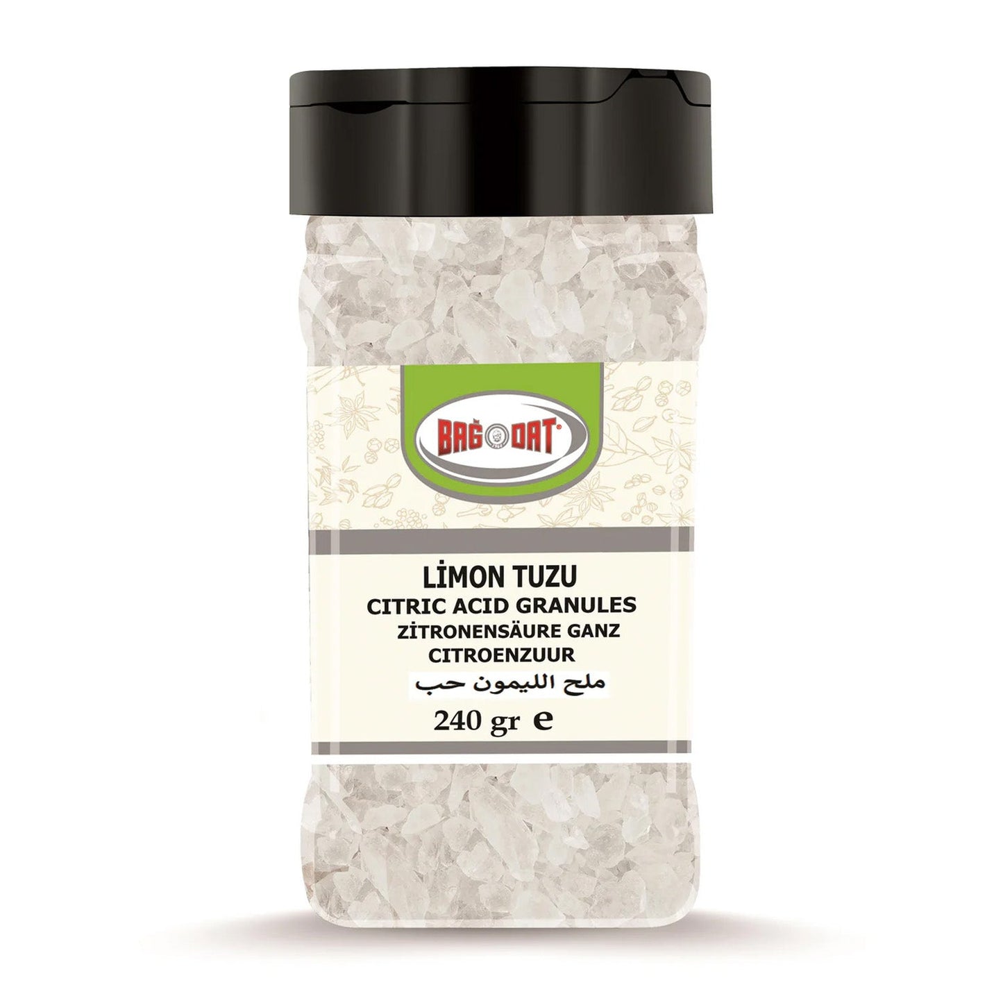 Bagdat Citric Acid Granules 240 g (8.47 oz) – Pure Food-Grade Crystals