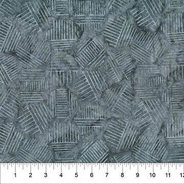 Banyan Dark Gray Hexies Cotton Fabric 44"/45" Per Yard