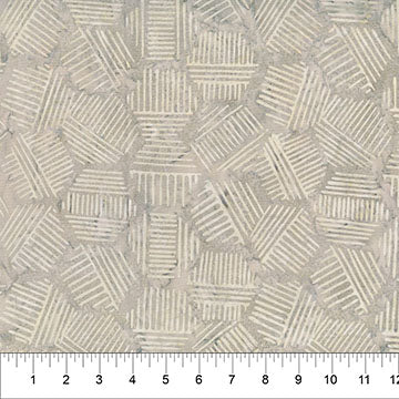 Tissu en coton neutre Banyan Mushroom Hexies - 44"/45" par yard