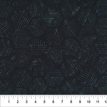 Tela de Algodón Neutro Banyan Onyx Hexies - 44"/45" por Yarda
