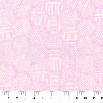 Tela de Algodón Hexies Rosa Pastel Banyan 44"/45" por Yarda
