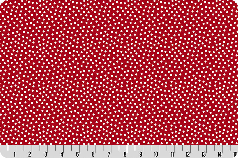 Tela de Cuddle para Acolchar Barely Basics Lots a Dots - Cardinal