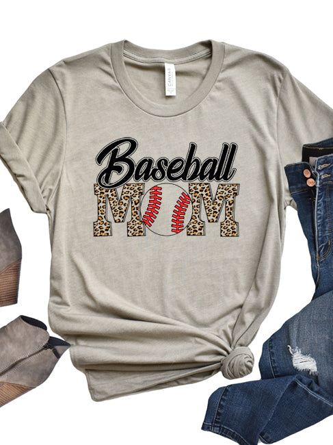 Baseball Mom Leopard T-Shirt - Korvel
