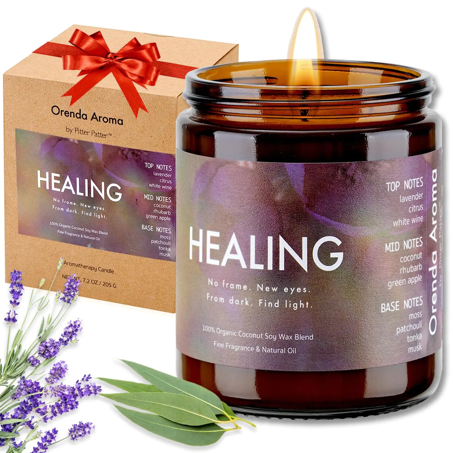 Bougie parfumée Pitter Patter Lavande & Eucalyptus - Cire de soja biologique