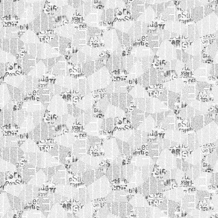Tissu Large en Coton Abstrait Noir et Blanc