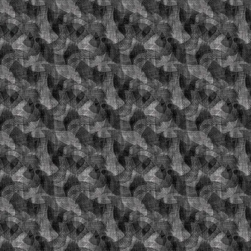 Tela de algodón ancha Black Charcoal Crescent