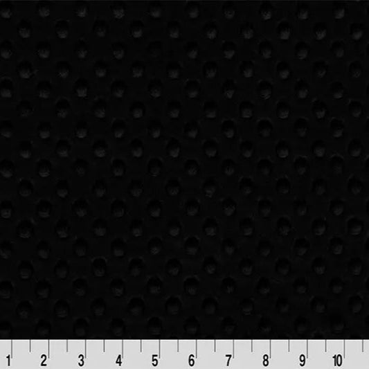 Premium Black Cuddle Dimple Fabric per Yard