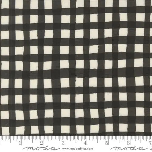 Tela de cuadros de invierno Black Emmitt y Ivy - 44"/45" por yarda