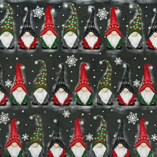 Tela de Cuddle Digital de Gnomos Negros Ash por Yarda