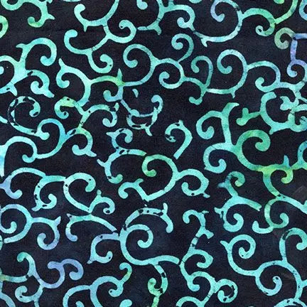 Black Iron Scrollwork Cotton Wideback Fabric - 108"