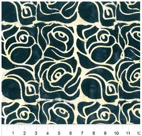 Black Roses Cotton Wideback Fabric - Premium Quality