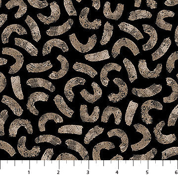 Tela de Algodón Black Strokes Soho - 44"/45" por Yarda