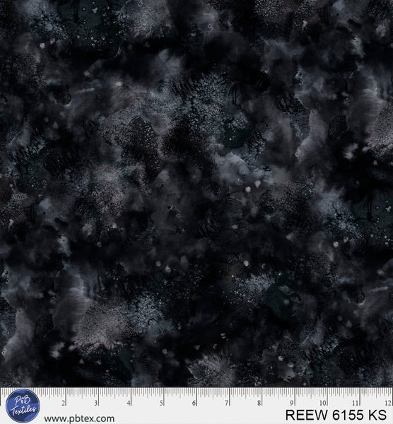 Black Underwater Reef 108" Cotton Wideback Fabric Per Yard