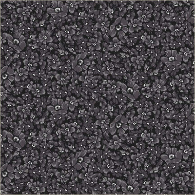 Tela de Algodón Black Verona Allegra Blooms - 44"/45" por Yarda