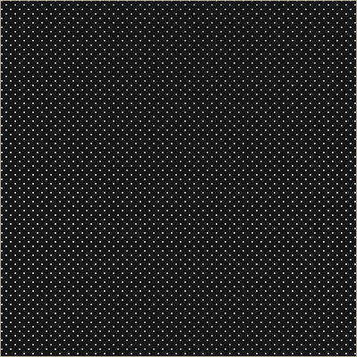 Tela de Algodón con Puntos Negros Verona - 44"/45" por Yarda