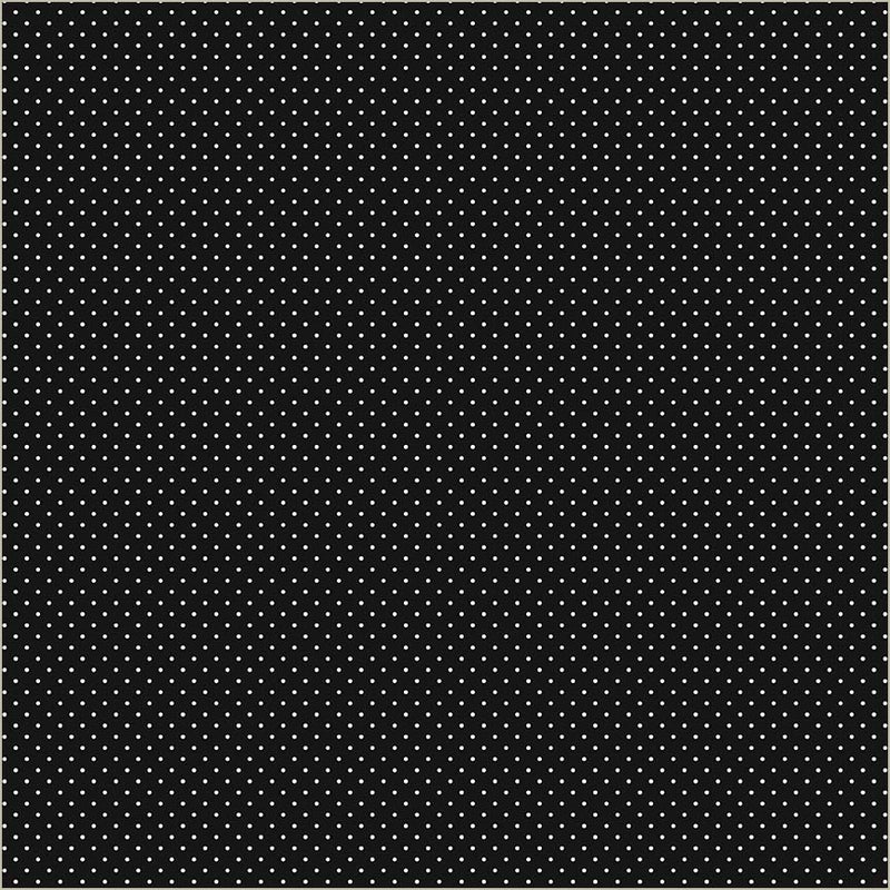 Black Verona Dots Cotton Fabric - 44"/45" Per Yard