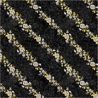 Tela de Algodón Black Verona Verita Vine - 44"/45" por Yarda