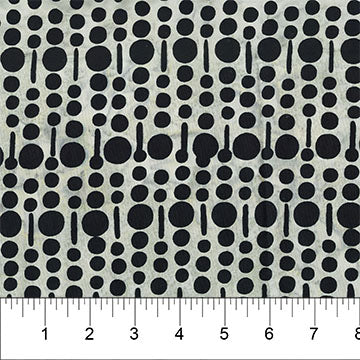 Tissu en coton à bulles noires et grises - 44"/45" par yard
