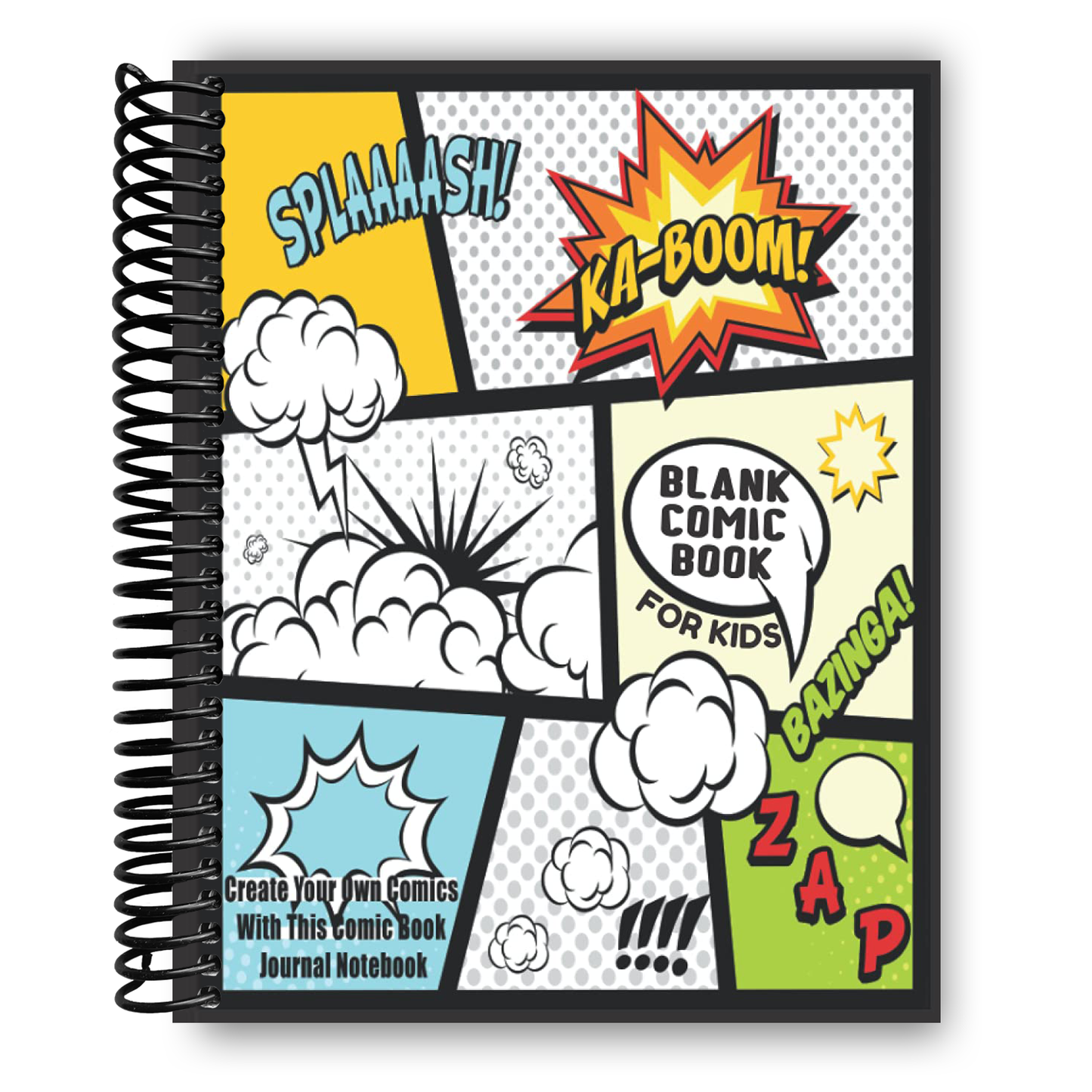Creative Comic Book for Kids: Design Your Own Adventures with This Fun Journal - 100+ Pages of Templates (Spiral Bound, 8.5" x 11") - Korvel