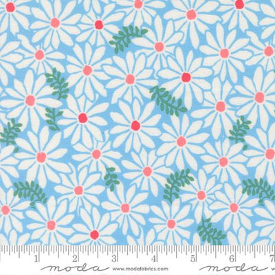 Bloom Sky Reef Cotton Fabric - Light Blue, 44"/45" Per Yard