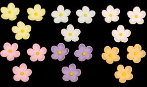 Mini Pastel Blossoms - 100 Count Edible Decorations