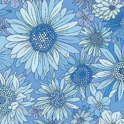 Blue Best Friends Sleepovers Cotton Wideback Fabric