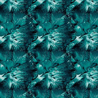 Tela de Algodón Virtuoso Textura Verde Azul Teal - 44"/45" por Yarda