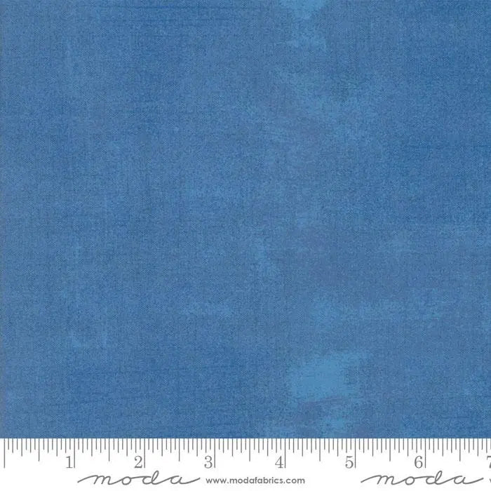 Blue Grunge Basics Delft Fabric 44"/45" Per Yard