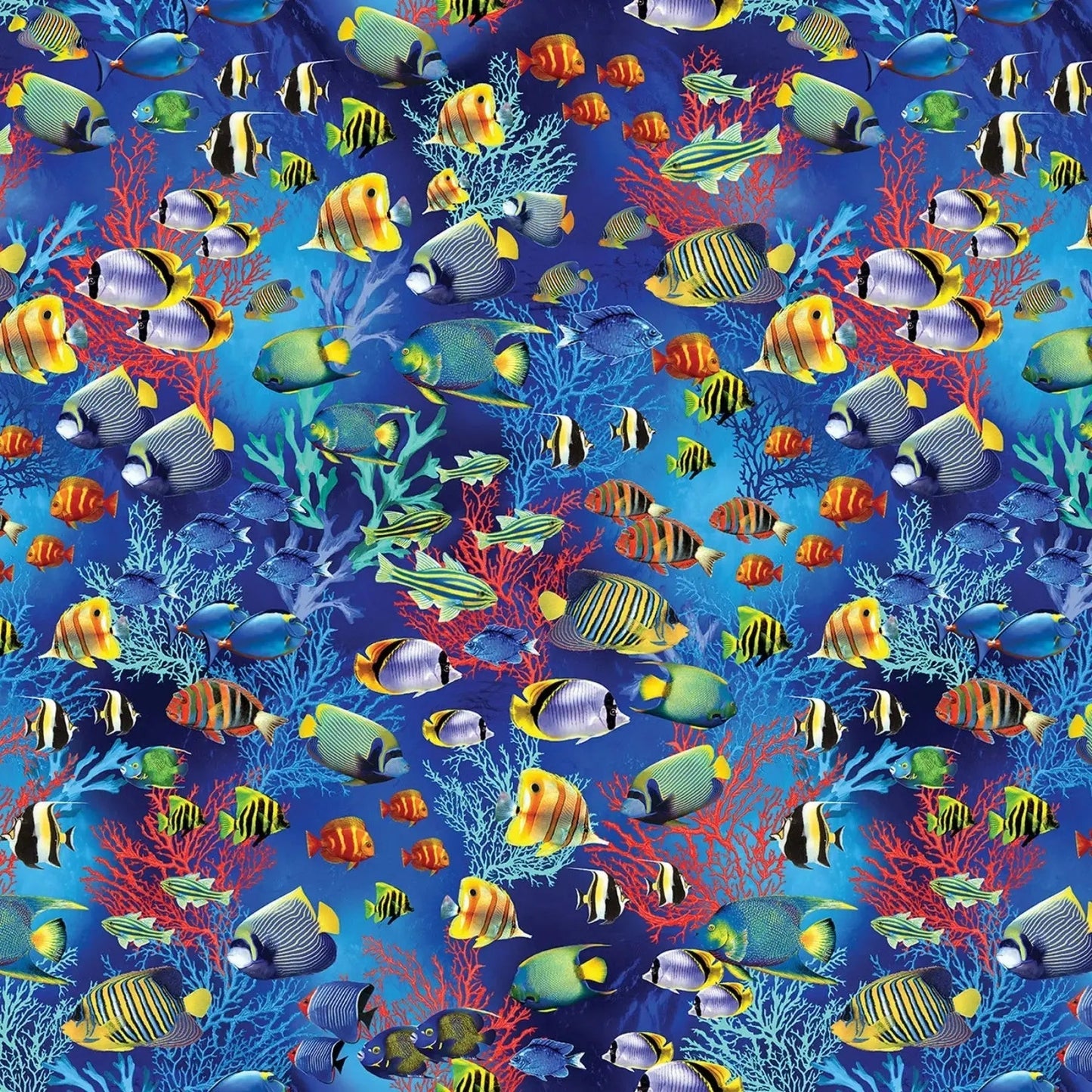 Blue Jewel of the Sea Cotton Wideback Fabric