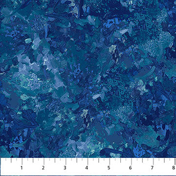 Tela de respaldo ancha Blue Lapis Chroma - Algodón premium