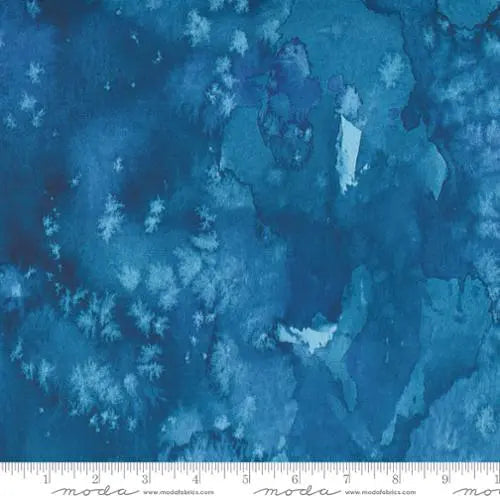 Tela de Acuarela Básica Azul Marino - 44"/45" por Yarda