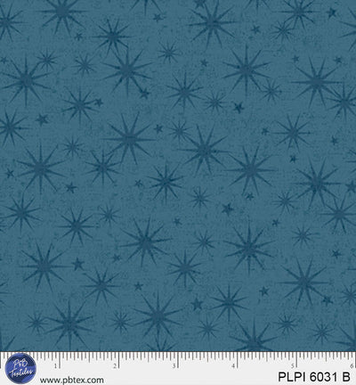 Tela de Algodón Blue Star Starburst Love Pickleball 44"/45" por Yarda