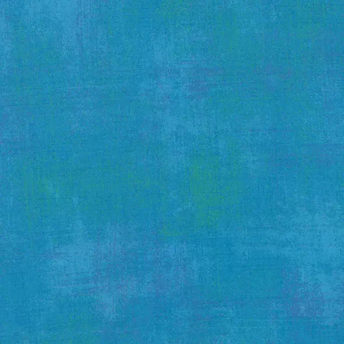 Blue Turquoise Grunge Cotton Wideback Fabric - Per Yard